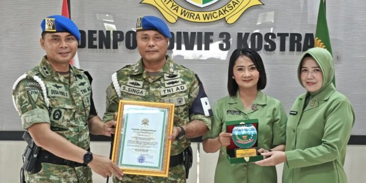 Pelepasan pindah satuan Perwira Denpom Divif 3 Kostrad di Lobby Madenpom.