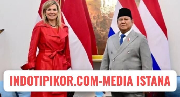 Presiden Prabowo Subianto menerima kunjungan Ratu Máxima dari Belanda di Istana Merdeka, Jakarta,