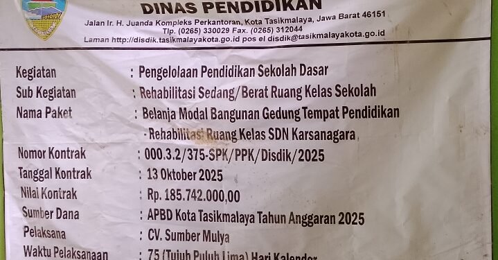 Diduga Pekerjaan Rehabilitas Sekolah Asal Terapkan Jenis Material