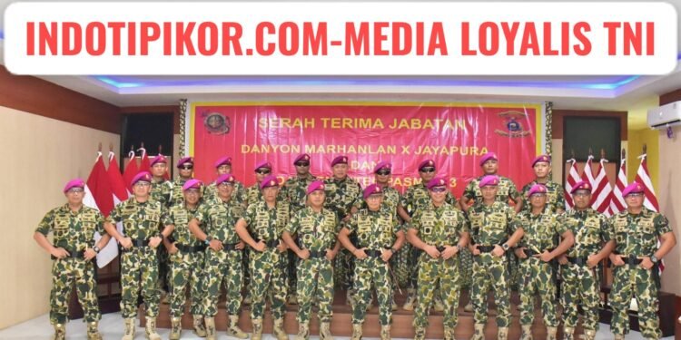 Jabatan Danyonmarhanlan X Jayapura dan Dandenintel Pasmar 3 Resmi Berganti