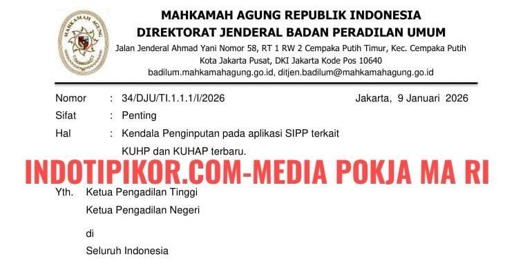 Gerak Cepat Badilum Tanggapi Penyesuaian KUHP KUHAP Baru pada SIPP