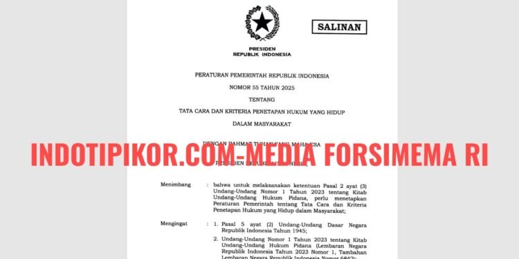 Pemerintah Resmi Keluarkan PP Tentang Hukum yang Hidup dalam Masyarakat