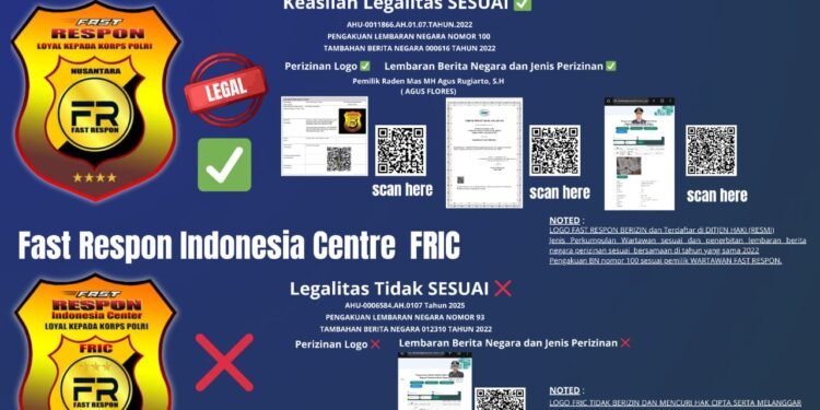Logo Organisasi dan Foto Jenderal Polri Dicatut, PW FRN Desak Mabes Polri Usut Aktivitas FRIC
