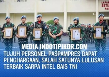 Sebanyak tujuh personel Pasukan Pengamanan Presiden (Paspampres) mendapatkan penghargaan karena prestasi mereka.