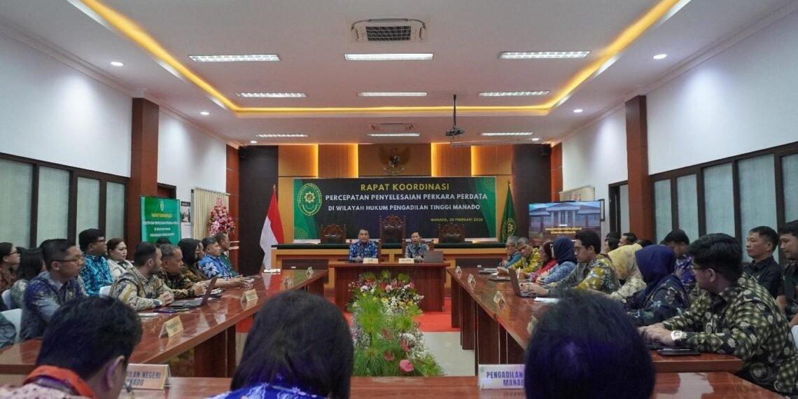 PT Manado Gelar Rakor Percepatan Penyelesaian Perkara Perdata