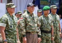 Pastikan Kesiapan Satuan, Wapang TNI Mendampingi Menhan RI Tinjau Yonif TP 848/SPC di Lampung