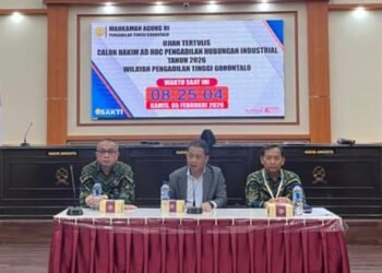 Dari Gorontalo untuk Peradilan, Seleksi Ujian Tertulis Calon Hakim Ad Hoc PHI 2026 Disaksikan Hakim Agung