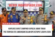 Kapolres Garut Dampingi Kapolda Jabar Tinjau Pos Terpadu GTC Limbangan dalam Ops Ketupat Lodaya 2026