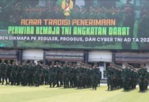 Pangkostrad Hadiri Penerimaan Perwira Remaja TNI AD Abituren Dikmapa PK TA 2026