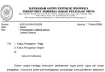 Badilum Imbau Persidangan Sebagai Prioritas Utama Tugas Pengadilan