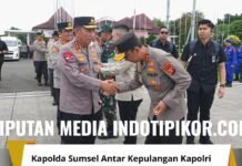 Kapolda Sumsel Antar Kepulangan Kapolri dan Rombongan di Bandara SMB II Palembang