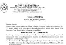 HUT ke-73 IKAHI, Lomba LKTI Dorong Literasi Hukum