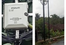 Nampak Semerawut Aturannya Semakin Kaga Jelas”Diduga Pemasangan Baru Tiang Wifi My Republic Belum Memiliki Izin.