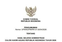 Cek sini! KY Umumkan Hasil Seleksi Administrasi Calon Hakim Agung Tahun 2026