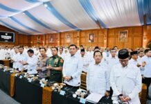 Mendagri Tito dan Jajaran Lengkap Ikuti Rapat Kerja Pemerintah