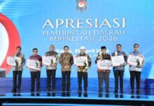 Kementerian Dalam Negeri (Kemendagri) menggelar Apresiasi Daerah Berprestasi Tahun 2026 di Ballroom Wyndham Opi Hotel,