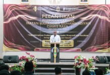 Sekda Ciamis Dorong Kepemimpinan Profetik dalam Pelantikan IMM Ciamis Raya 2026–2027