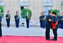 Presiden Prabowo Hadiri Jamuan Santap Malam Kenegaraan di Istana Élysée Paris