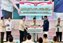 Presiden Prabowo Subianto menyaksikan secara langsung penyerahan denda administratif sebesar Rp10,27 triliun dan lahan kawasan hutan seluas 2,37 juta hektare