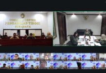 Direktur Pembinaan Tenaga Teknis (Dirbinganis) Dr. Hasanudin menyampaikan apresiasi kepada jajaran pengadilan di wilayah hukum PT Surabaya