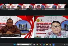 Mantan Ketua Mahkamah Konstitusi, Prof. Dr. Moh. Mahfud MD, hadir sebagai pengajar dalam Diklat Pendidikan Filsafat dan Keadilan Bagi Hakim Peradilan Umum, Agama, Militer, dan Tata Usaha Negara, Ad Hoc Seluruh Indonesia