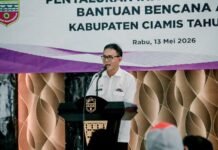Bupati Ciamis Serahkan Bantuan Infak Kebencanaan 2026, 83 KK Terdampak Bencana Terima Bantuan