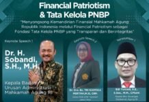 Webinar diawali dengan Keynote Speech oleh Kepala Badan Urusan Administrasi Mahkamah Agung RI, Dr. H. Soebandi, S.H., M.H.