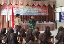Kodim 0612/Tasikmalaya Gelar Karya Bakti TNI Satkowil Semester I TA 2026 di SMA PGRI Salawu
