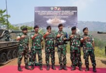 Pangdam III/Siliwangi Tinjau Latihan Menembak Ranpur Yonkav 4/KC di Pusdikif Cipatat