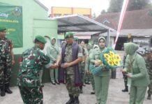 Dandim 0612/Tasikmalaya Bersama Ketua Persit KCK Cabang XXIII Laksanakan Kunjungan Kerja ke Koramil 1219/Salopa