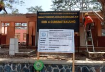Program Revitalisasi SDN 4 Gunungtanjung Baru Berjalan Tahap Pembongkarang 5 Rombel