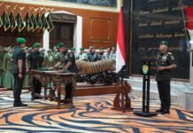 TRADISI SERTIJAB PEJABAT KODAM III/SILIWANGI, PANGDAM TEKANKAN INTEGRITAS DAN PROFESIONALISME