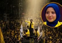 Fathimah terekam berdebat sengit dengan Kapolres Metro Jakarta Pusat, Kombes Pol Reynold E.P. Hutagalung, mempertanyakan dasar hukum pelarangan jalur aksi mereka.
