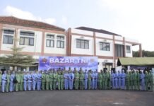 Dandim 0612/Tasikmalaya Bersama Ketua Persit KCK Cabang XXIII Hadiri Bazar TNI dalam Rangka HUT ke-81 TNI Tahun 2026