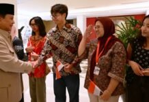 Presiden Republik Indonesia Prabowo Subianto tiba di hotel tempatnya bermalam selama kunjungan kerja di New Delhi, India