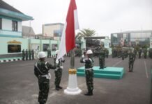 Upacara 17 September di Makodim 0612/Tasikmalaya: Hadir untuk Rakyat, Bijak Bermedia, Utamakan Keselamatan