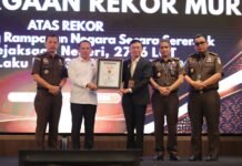 Badan Pemulihan Aset (BPA) Kejaksaan Republik Indonesia menerima penghargaan prestisius dari Museum Rekor Dunia Indonesia (MURI) atas suksesnya penyelenggaraan Lelang Serentak