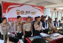 Polres Ciamis Amankan 152 Knalpot Brong dan Ungkap Kasus Narkoba Sepanjang Agustus 2026