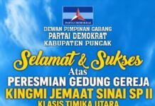 Menas Mayau Apresiasi Peresmian Gereja Kingmi Jemaat Sinai SP II, Harapkan Jadi Pusat Pembinaan Iman dan Persatuan Jemaat