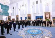 Presiden Prabowo Lantik Menteri dan Wakil Menteri Kabinet Merah Putih di Istana Negara