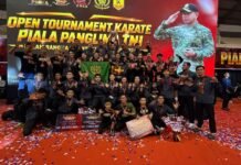 Kontingen Karate Kodam III/Siliwangi Raih Juara Umum II TNI/Polri dan Juara Umum III Open Piala Panglima TNI 2026