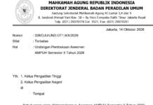 Direktorat Jenderal Badan Peradilan Umum (Ditjen Badilum) Mahkamah Agung Republik Indonesia kembali menggelar pembukaan assesmen Sertifikasi Mutu Pengadilan Unggul dan Tangguh (AMPUH)