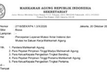 Mahkamah Agung (MA) kembali memangkas birokrasi dalam tata kelola kepegawaian agar lebih efektif dan efisien