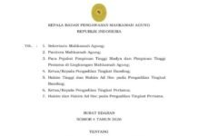 Surat Edaran yang ditembuskan langsung kepada Pimpinan Mahkamah Agung dan Pengurus Pusat IKAHI (Ikatan Hakim Indonesia).
