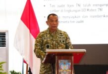 Kepala Staf Umum (Kasum) TNI Letjen TNI Richard Tampubolon, yang diwakili Wairjen TNI Mayjen TNI Dr. Alvis Anwar, S.A.P., M.Tr.(Han)., CGCAE., CFrA., memimpin Taklimat Awal Audit Kinerja dan Audit Ketaatan Inspektorat Jenderal (Itjen) TNI Periode IV TA 2026 .