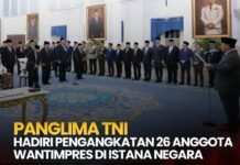 Panglima TNI Jenderal TNI Agus Subiyanto menghadiri pengangkatan 26 anggota Dewan Pertimbangan Presiden (Wantimpres)